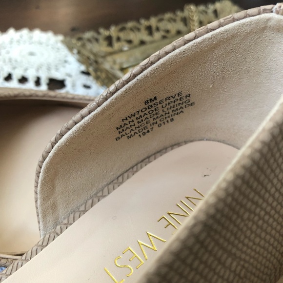 Nine West | Snakeskin D’Orsay Flats 8 - Picture 5 of 8